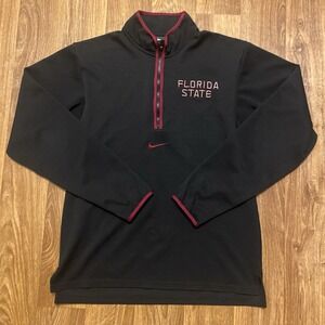 Nike Florida‎ State University Pullover Men Small Black Athletic FSU